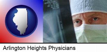 a physician viewing x-ray results in Arlington Heights, IL