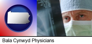 Bala Cynwyd, Pennsylvania - a physician viewing x-ray results