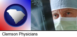 a physician viewing x-ray results in Clemson, SC