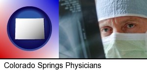 Colorado Springs, Colorado - a physician viewing x-ray results