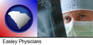 a physician viewing x-ray results in Easley, SC