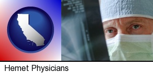 a physician viewing x-ray results in Hemet, CA