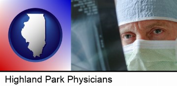 a physician viewing x-ray results in Highland Park, IL