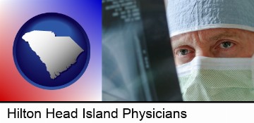 a physician viewing x-ray results in Hilton Head Island, SC