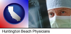 Huntington Beach, California - a physician viewing x-ray results