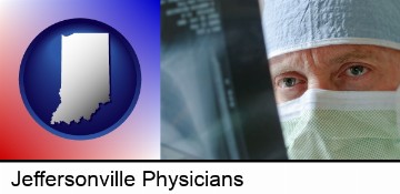a physician viewing x-ray results in Jeffersonville, IN