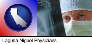a physician viewing x-ray results in Laguna Niguel, CA