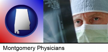 a physician viewing x-ray results in Montgomery, AL