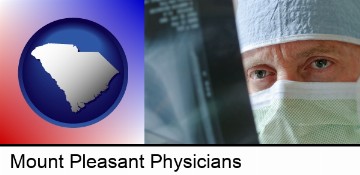 a physician viewing x-ray results in Mount Pleasant, SC