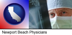 Newport Beach, California - a physician viewing x-ray results