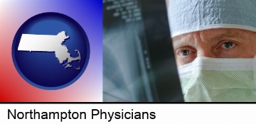 a physician viewing x-ray results in Northampton, MA