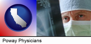 a physician viewing x-ray results in Poway, CA