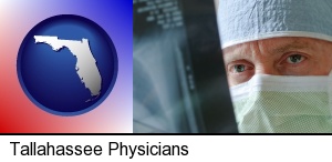 Tallahassee, Florida - a physician viewing x-ray results