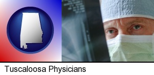 Tuscaloosa, Alabama - a physician viewing x-ray results