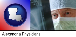 Alexandria, Louisiana - a physician viewing x-ray results