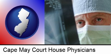 a physician viewing x-ray results in Cape May Court House, NJ