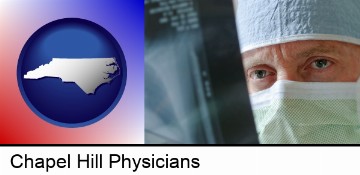 a physician viewing x-ray results in Chapel Hill, NC