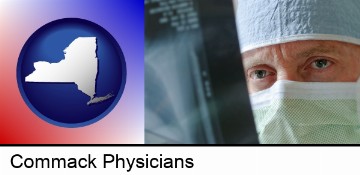 a physician viewing x-ray results in Commack, NY