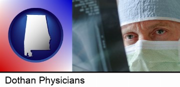 a physician viewing x-ray results in Dothan, AL