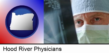 a physician viewing x-ray results in Hood River, OR