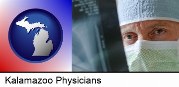 a physician viewing x-ray results in Kalamazoo, MI