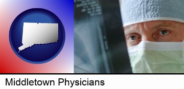a physician viewing x-ray results in Middletown, CT