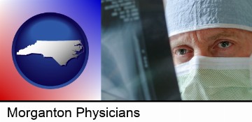 a physician viewing x-ray results in Morganton, NC