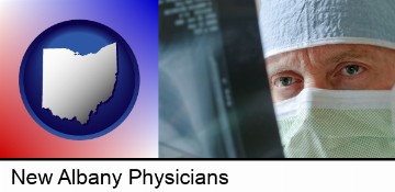 a physician viewing x-ray results in New Albany, OH
