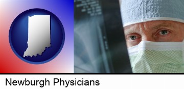 a physician viewing x-ray results in Newburgh, IN