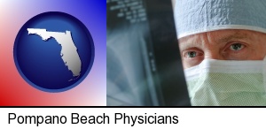 Pompano Beach, Florida - a physician viewing x-ray results