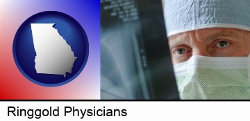 a physician viewing x-ray results in Ringgold, GA