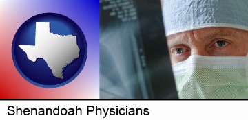 a physician viewing x-ray results in Shenandoah, TX