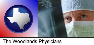 The Woodlands, Texas - a physician viewing x-ray results