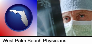 a physician viewing x-ray results in West Palm Beach, FL